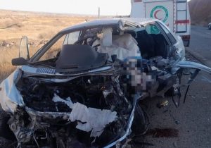 ۲ جان باخته و ۴ مصدوم بر اثر تصادف پراید و تریلی در جاده زنجان–تبریز