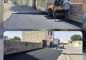 تداوم عملیات لکه‌گیری آسفالت در سطح شهر هیدج